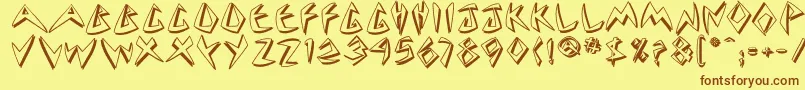 Cuneate Font – Brown Fonts on Yellow Background