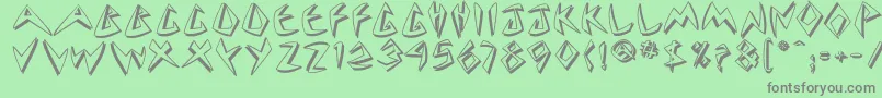 Cuneate Font – Gray Fonts on Green Background