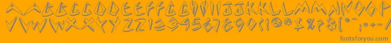 Cuneate Font – Gray Fonts on Orange Background