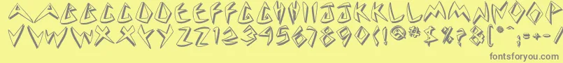 Cuneate Font – Gray Fonts on Yellow Background