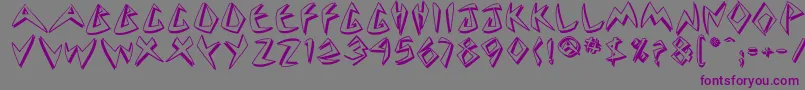 Cuneate Font – Purple Fonts on Gray Background
