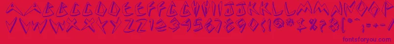 Cuneate Font – Purple Fonts on Red Background