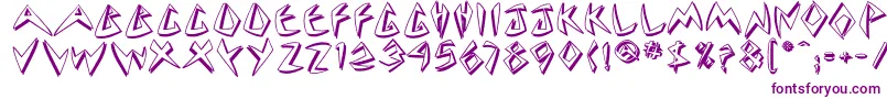 Cuneate Font – Purple Fonts on White Background