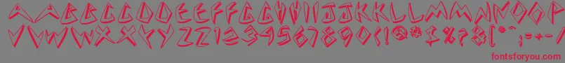 Cuneate Font – Red Fonts on Gray Background