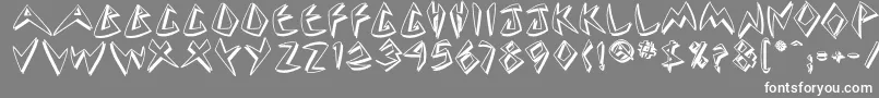 フォントCuneate – 灰色の背景に白い文字