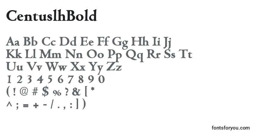 Шрифт CentuslhBold – алфавит, цифры, специальные символы