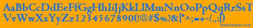 フォントCentuslhBold – オレンジの背景に青い文字