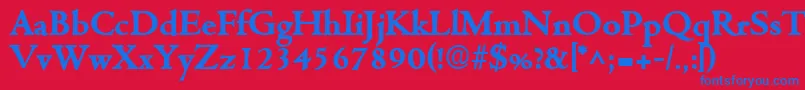 CentuslhBold Font – Blue Fonts on Red Background