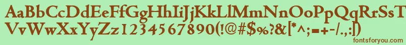 Шрифт CentuslhBold – коричневые шрифты на зелёном фоне