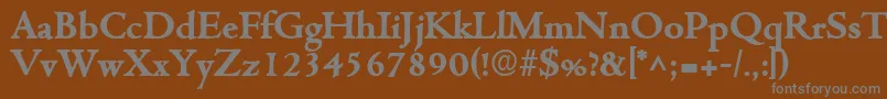 フォントCentuslhBold – 茶色の背景に灰色の文字