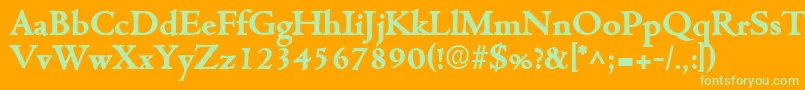 CentuslhBold Font – Green Fonts on Orange Background