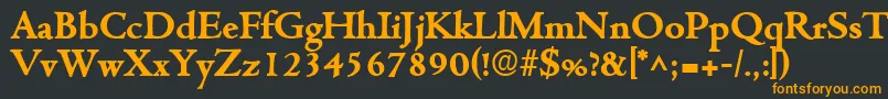 CentuslhBold Font – Orange Fonts on Black Background