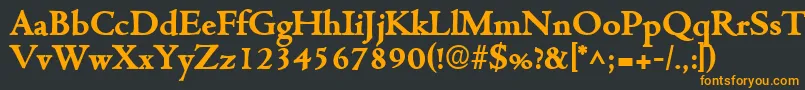 フォントCentuslhBold – 黒い背景にオレンジの文字