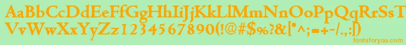 CentuslhBold Font – Orange Fonts on Green Background