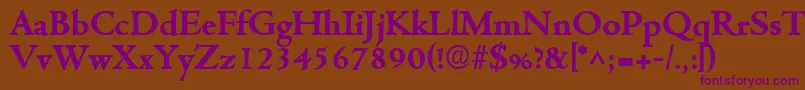 CentuslhBold Font – Purple Fonts on Brown Background