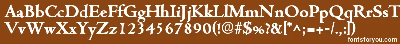 フォントCentuslhBold – 茶色の背景に白い文字