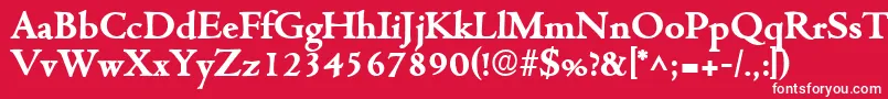 フォントCentuslhBold – 赤い背景に白い文字