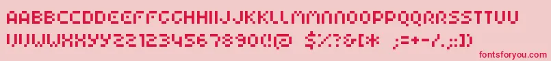 Hiairportarrival Font – Red Fonts on Pink Background