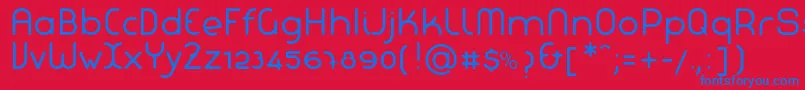 LaChataNormal Font – Blue Fonts on Red Background