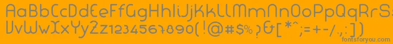 LaChataNormal Font – Gray Fonts on Orange Background