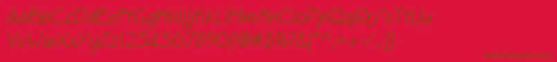 Eaglefeatherformalregularit Font – Brown Fonts on Red Background