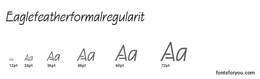 Größen der Schriftart Eaglefeatherformalregularit