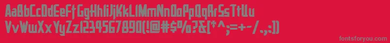 Lareynacatalinanf-Schriftart – Graue Schriften auf rotem Hintergrund