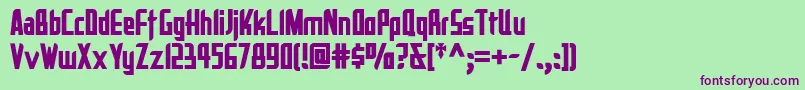 Lareynacatalinanf Font – Purple Fonts on Green Background