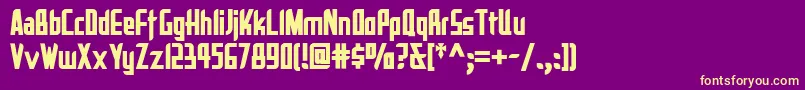 Lareynacatalinanf Font – Yellow Fonts on Purple Background