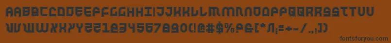 Czcionka Trektroopera – czarne czcionki na brązowym tle