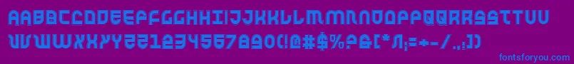Saiba mais sobre a fonte Trektroopera Fonte Trektroopera – fontes azuis em um fundo violeta