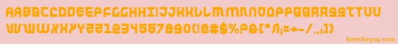 Trektroopera Font – Orange Fonts on Pink Background
