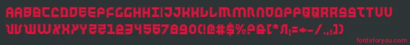Trektroopera Font – Red Fonts on Black Background