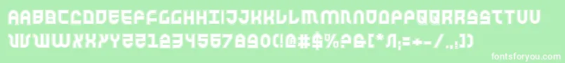 Trektroopera Font – White Fonts on Green Background