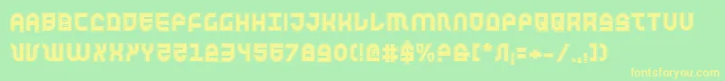 Trektroopera Font – Yellow Fonts on Green Background