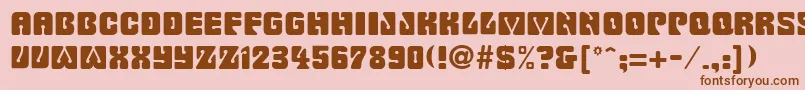 Fillmore Font – Brown Fonts on Pink Background