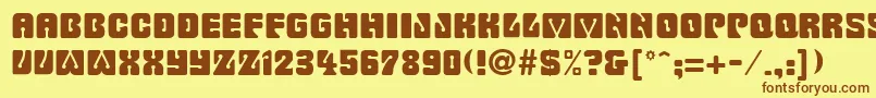 Fillmore Font – Brown Fonts on Yellow Background