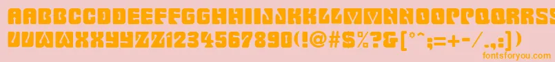 Fillmore Font – Orange Fonts on Pink Background