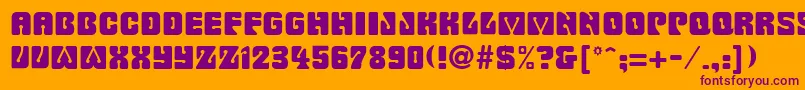 Fillmore Font – Purple Fonts on Orange Background