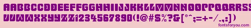 Fillmore Font – Purple Fonts on Pink Background