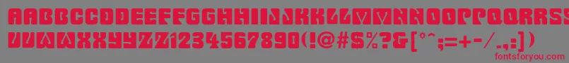 Fillmore Font – Red Fonts on Gray Background