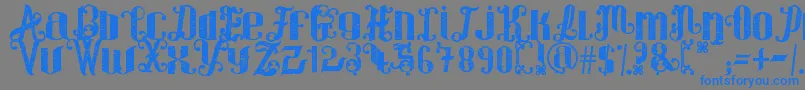 ForWinter Font – Blue Fonts on Gray Background