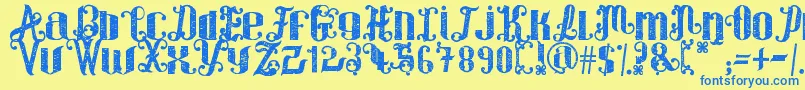 More about ForWinter Font ForWinter Font – Blue Fonts on Yellow Background
