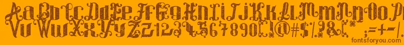 ForWinter Font – Brown Fonts on Orange Background