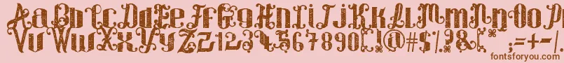 ForWinter Font – Brown Fonts on Pink Background