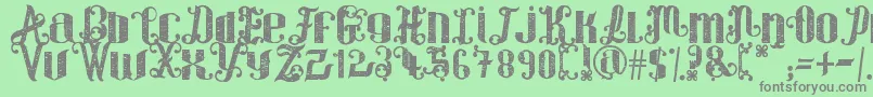 ForWinter Font – Gray Fonts on Green Background