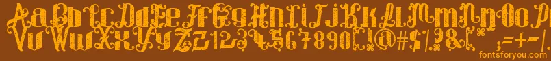 ForWinter Font – Orange Fonts on Brown Background