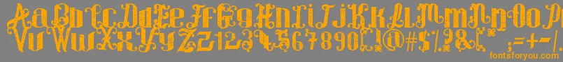 ForWinter Font – Orange Fonts on Gray Background