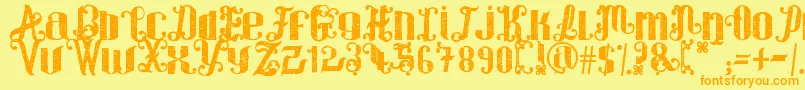 ForWinter Font – Orange Fonts on Yellow Background