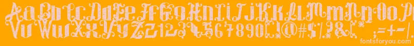 ForWinter Font – Pink Fonts on Orange Background
